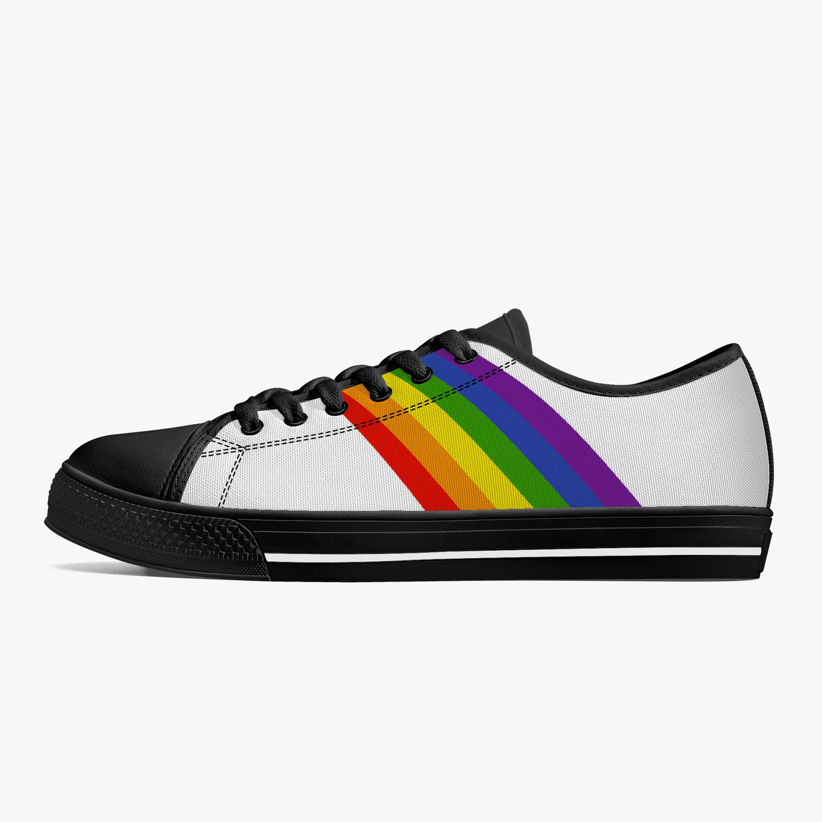 Crake Low Top Rainbow 0.2 laced custom prints canvas shoes