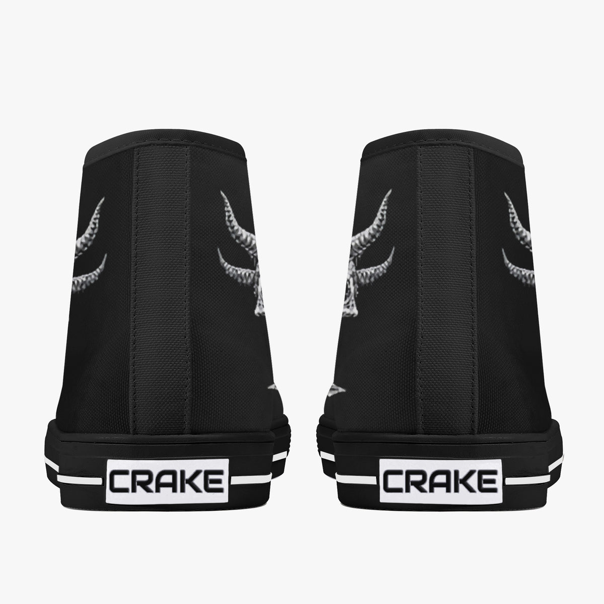 Crake High Top Hades laced custom prints canvas shoes
