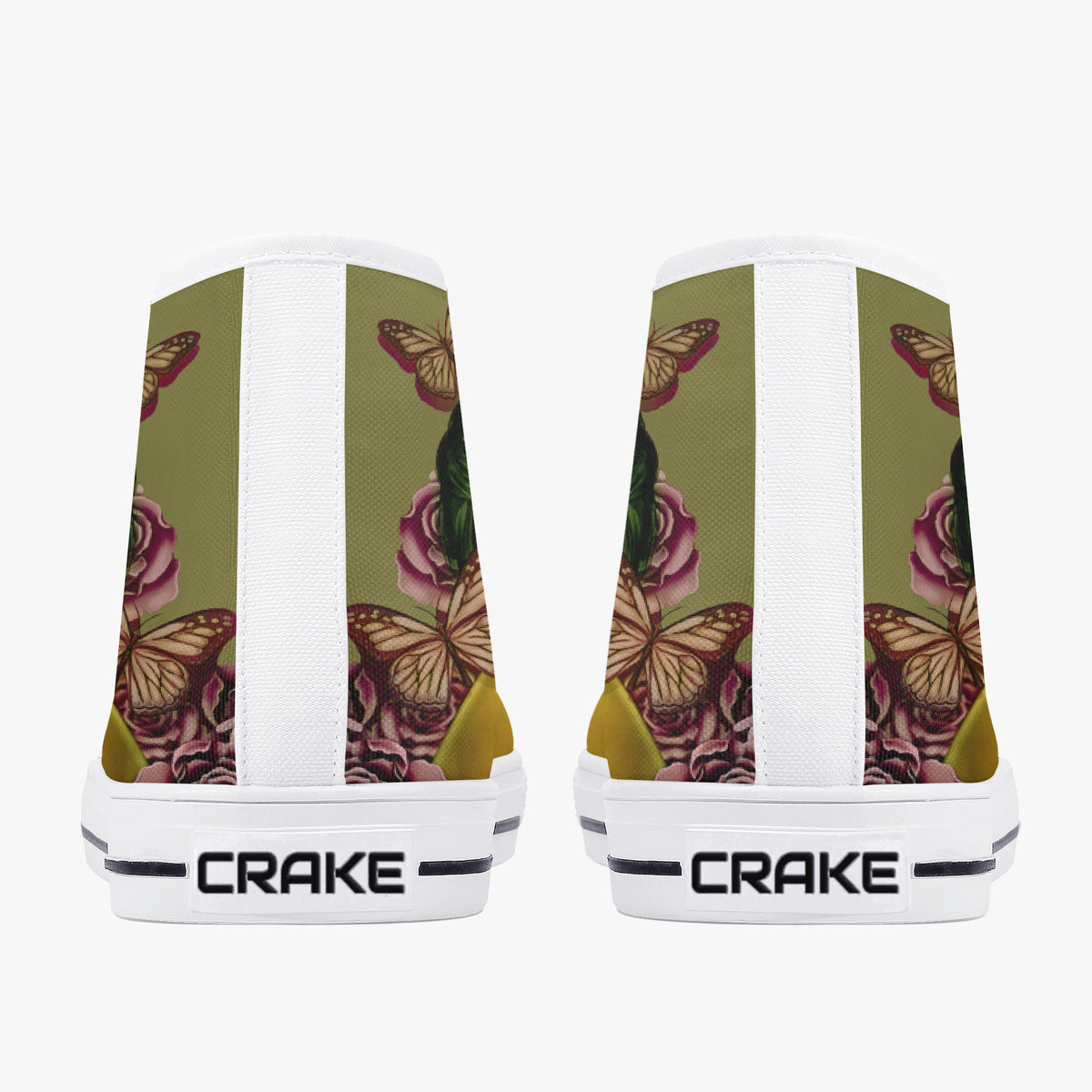 Crake High Top Purple Rosie 2 laced custom prints canvas shoes