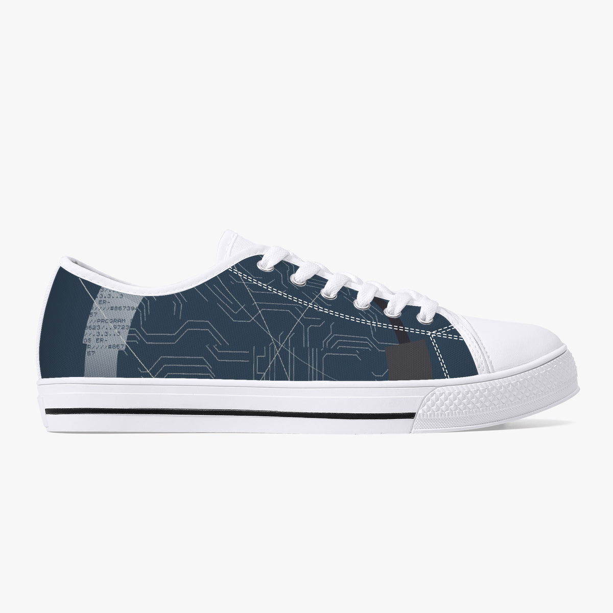 Crake Low Top Jikutsu laced custom prints canvas shoes