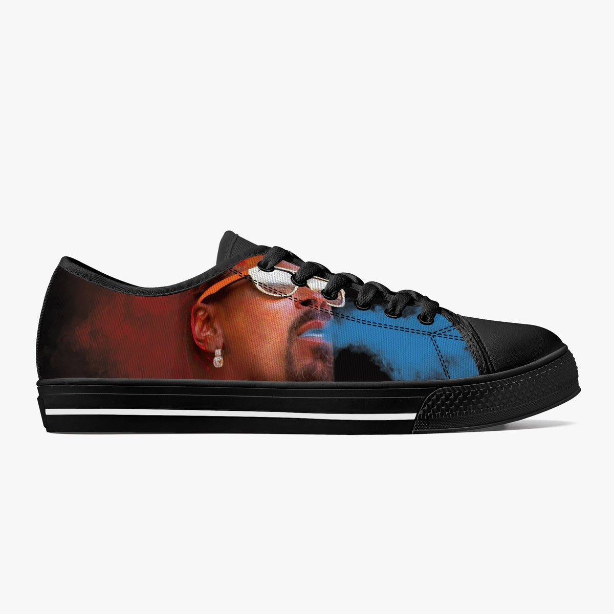 Crake Low Top Smoking Kills laced custom prints canvas shoes