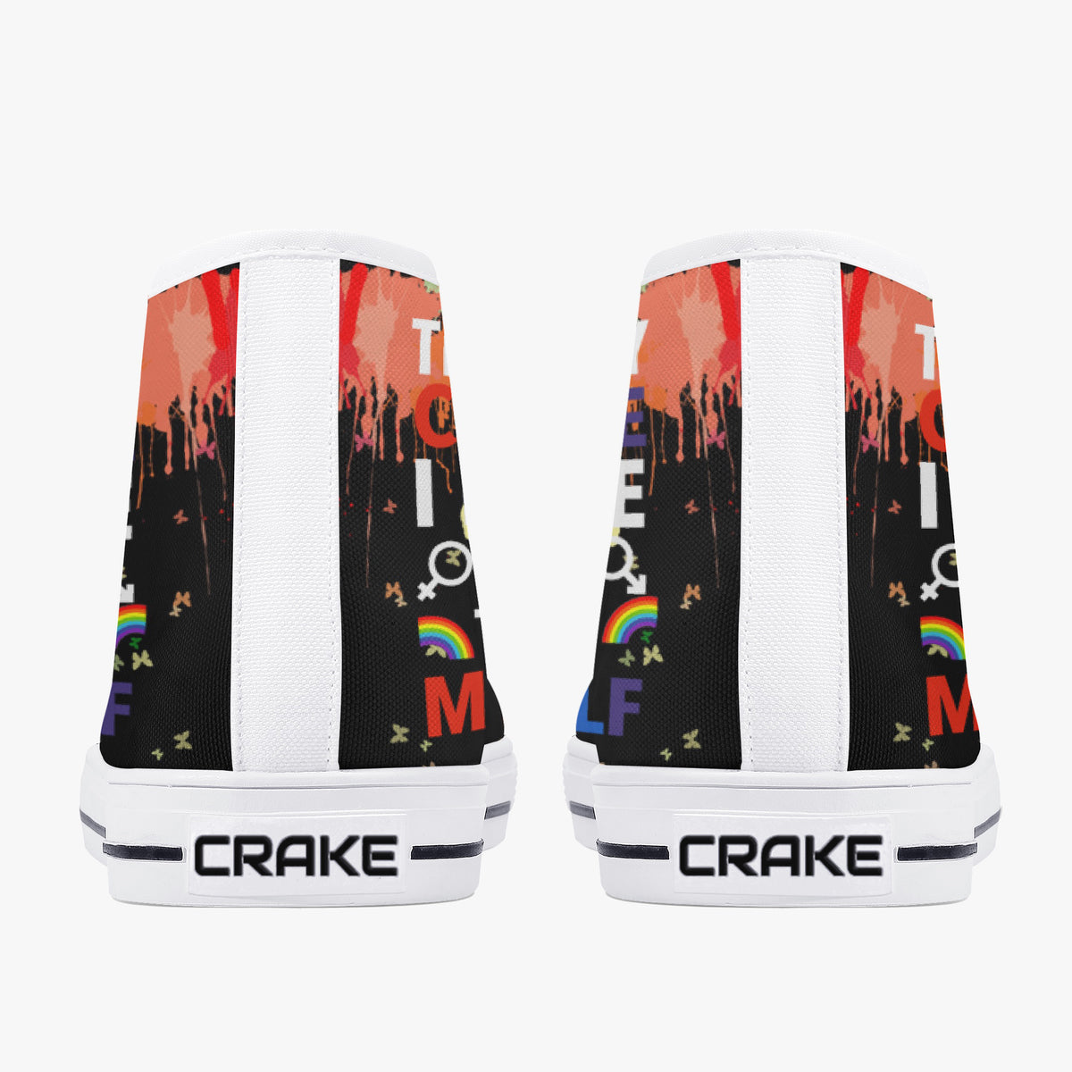 Crake High Top The Only Choice I Made Was To Be Myself laced custom prints canvas shoes
