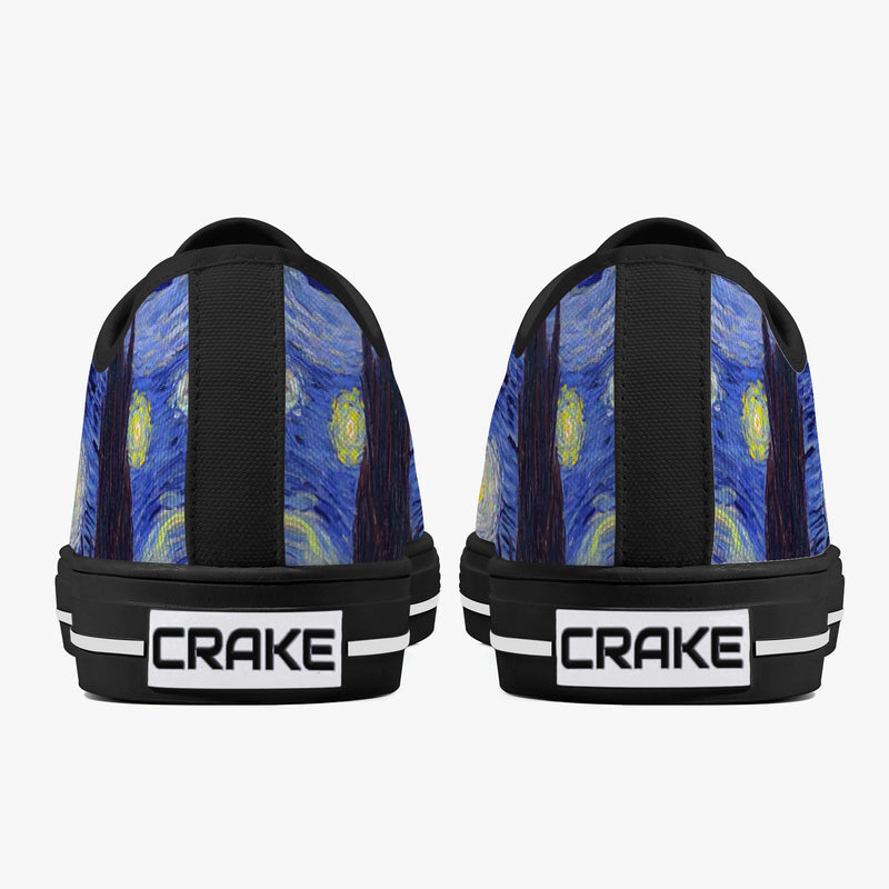 Crake Low Top Starry Night laced custom prints canvas shoes at RM MYR289