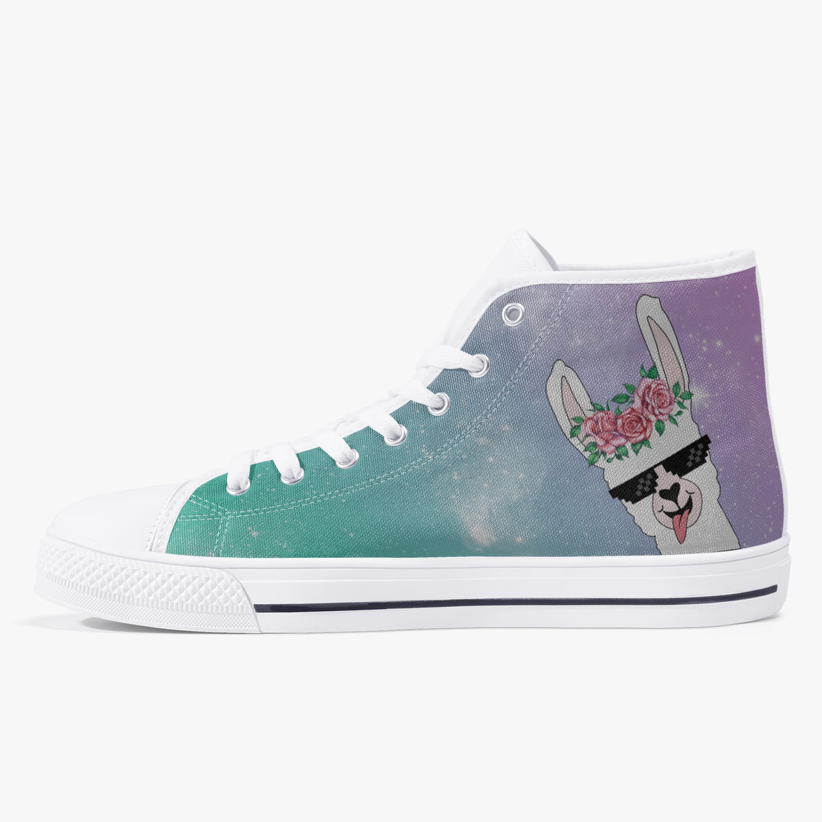 Crake High Top Alpaca laced custom prints canvas shoes