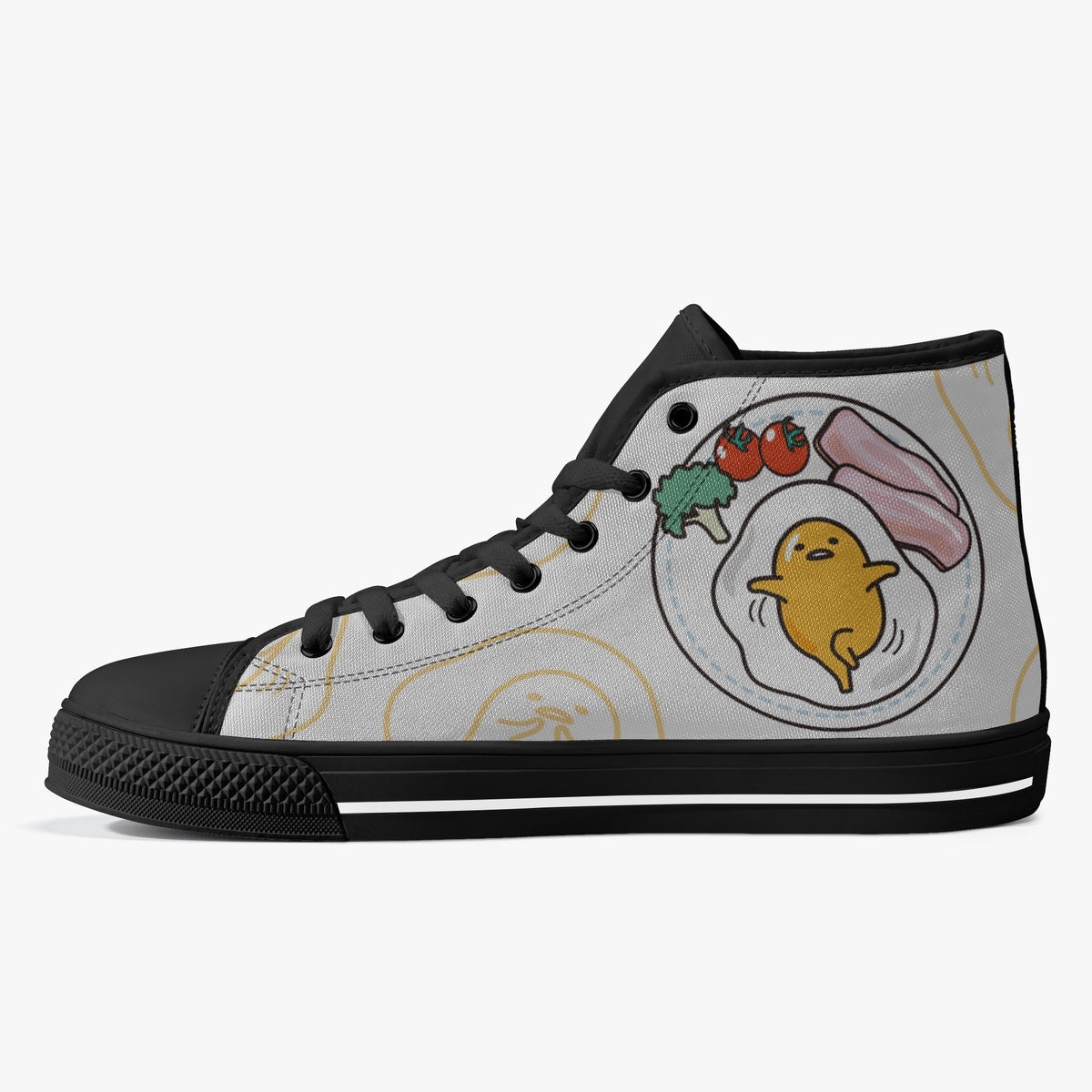 Crake High Top Egger Plate laced custom prints canvas shoes