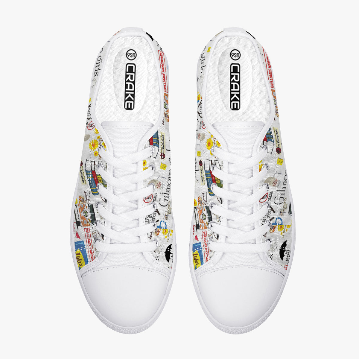 Crake Low Top William Hardware laced custom prints canvas shoes