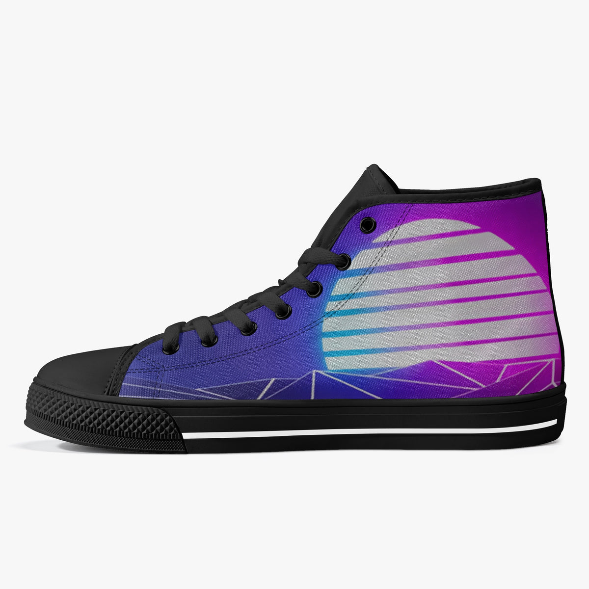 Crake High Top Chrissie laced custom prints canvas shoes