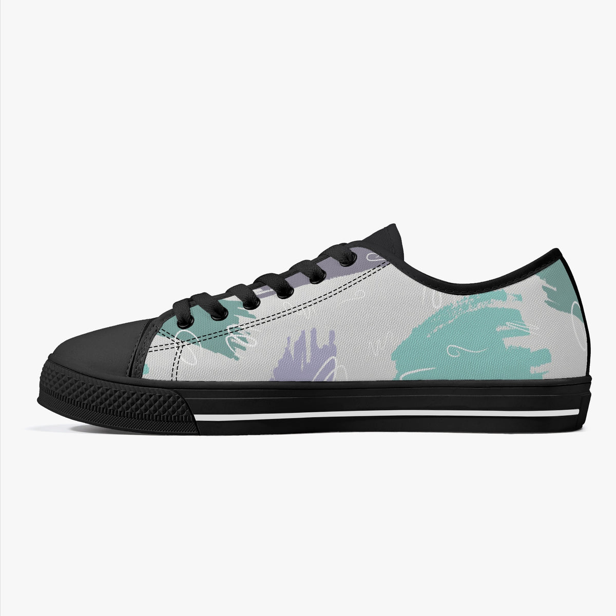 Crake Low Top Peters Painting 2 laced custom prints canvas shoes