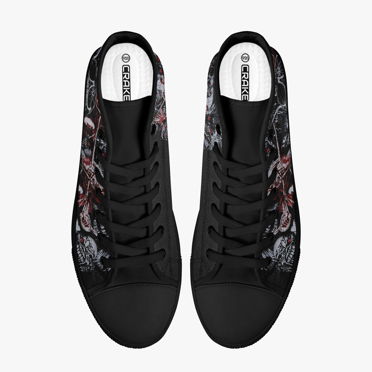 Crake High Top The Beast laced custom prints canvas shoes
