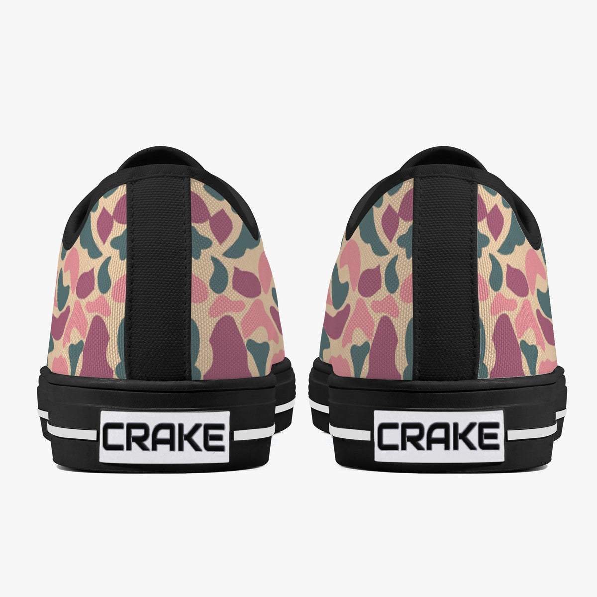 Crake Low Top Yoshi laced custom prints canvas shoes