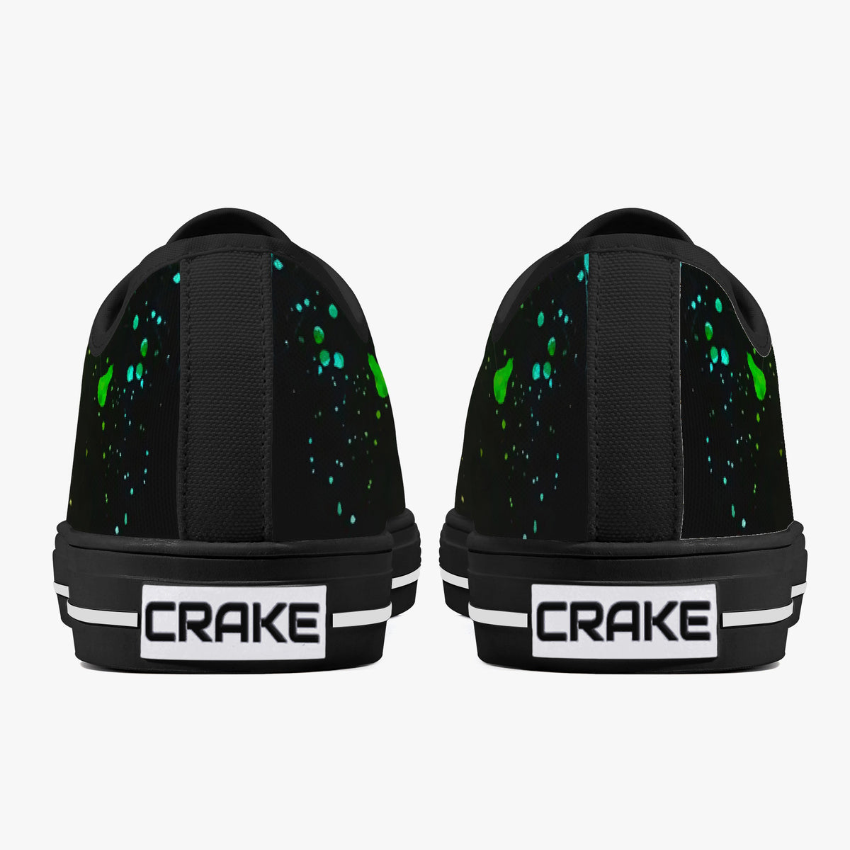Crake Low Top Faded Guitar laced custom prints canvas shoes