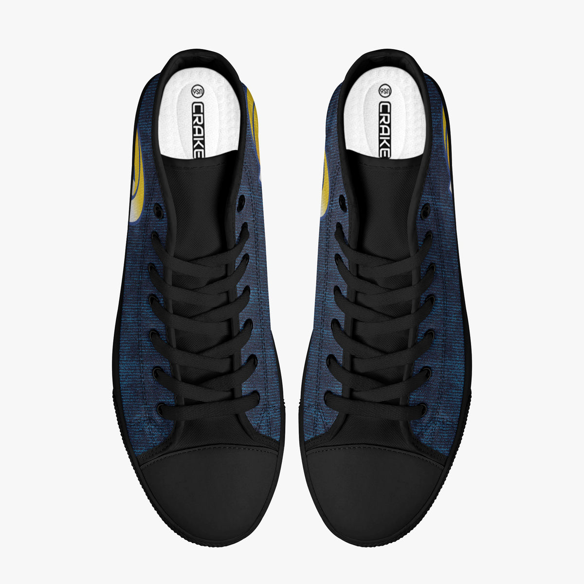 Crake High Top LA laced custom prints canvas shoes