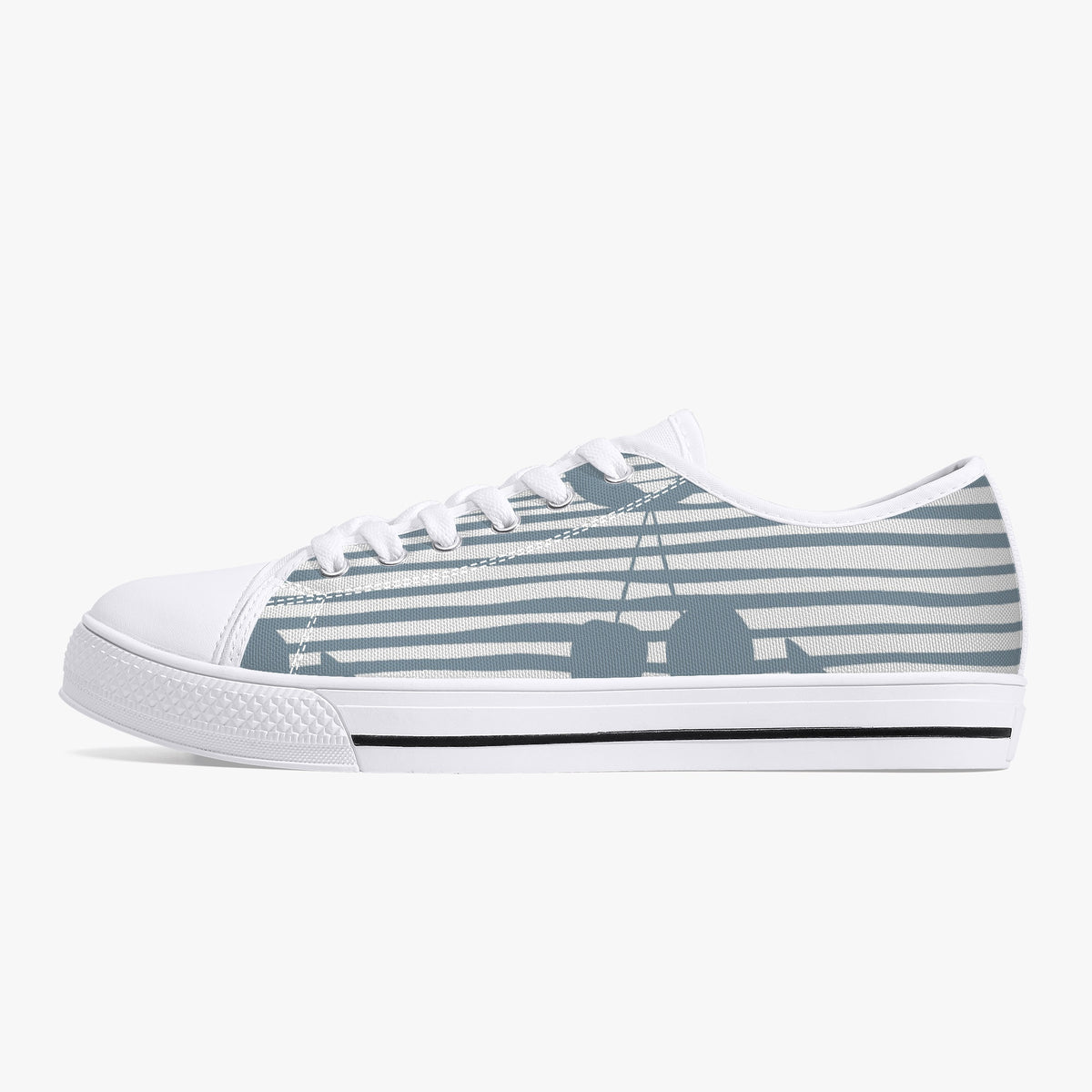 Crake Low Top The Curtain laced custom prints canvas shoes