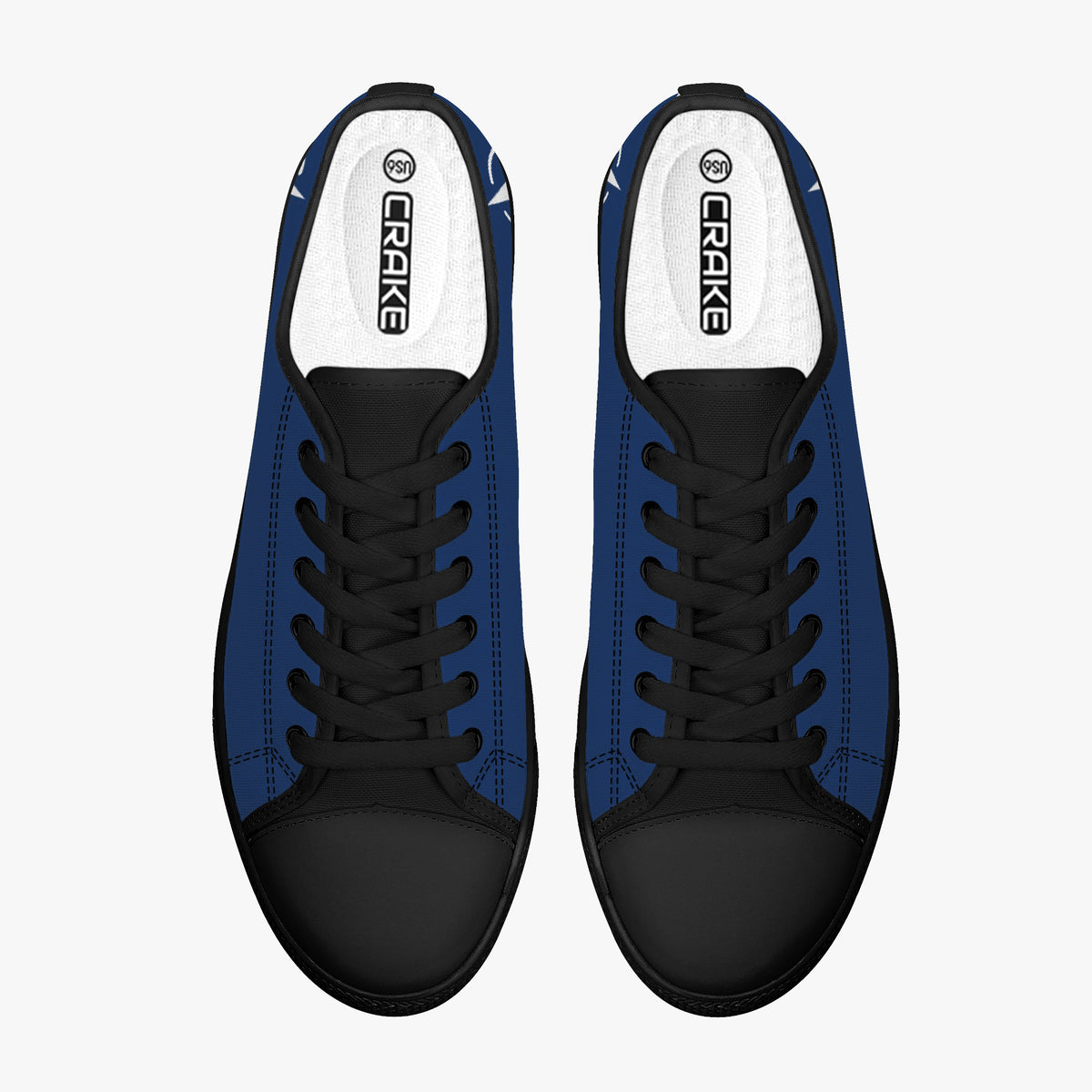 Crake Low Top Bolt laced custom prints canvas shoes
