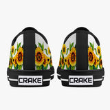 Crake Low Top Sunflowers 2 laced custom prints canvas shoes at RM MYR289