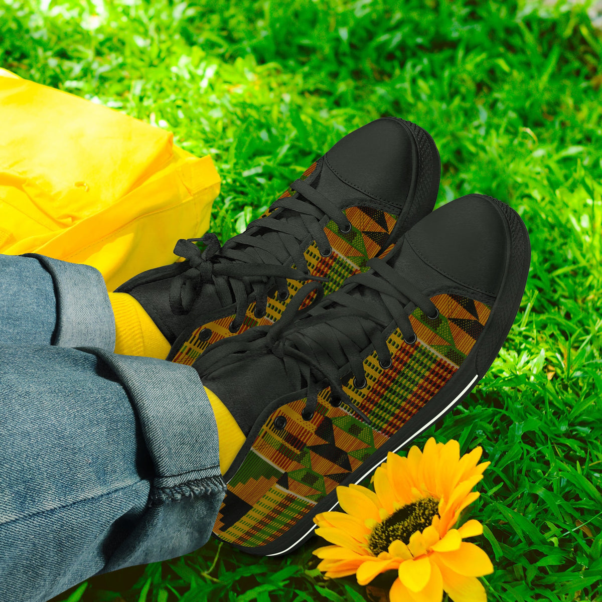 Crake High Top Tatami laced custom prints canvas shoes