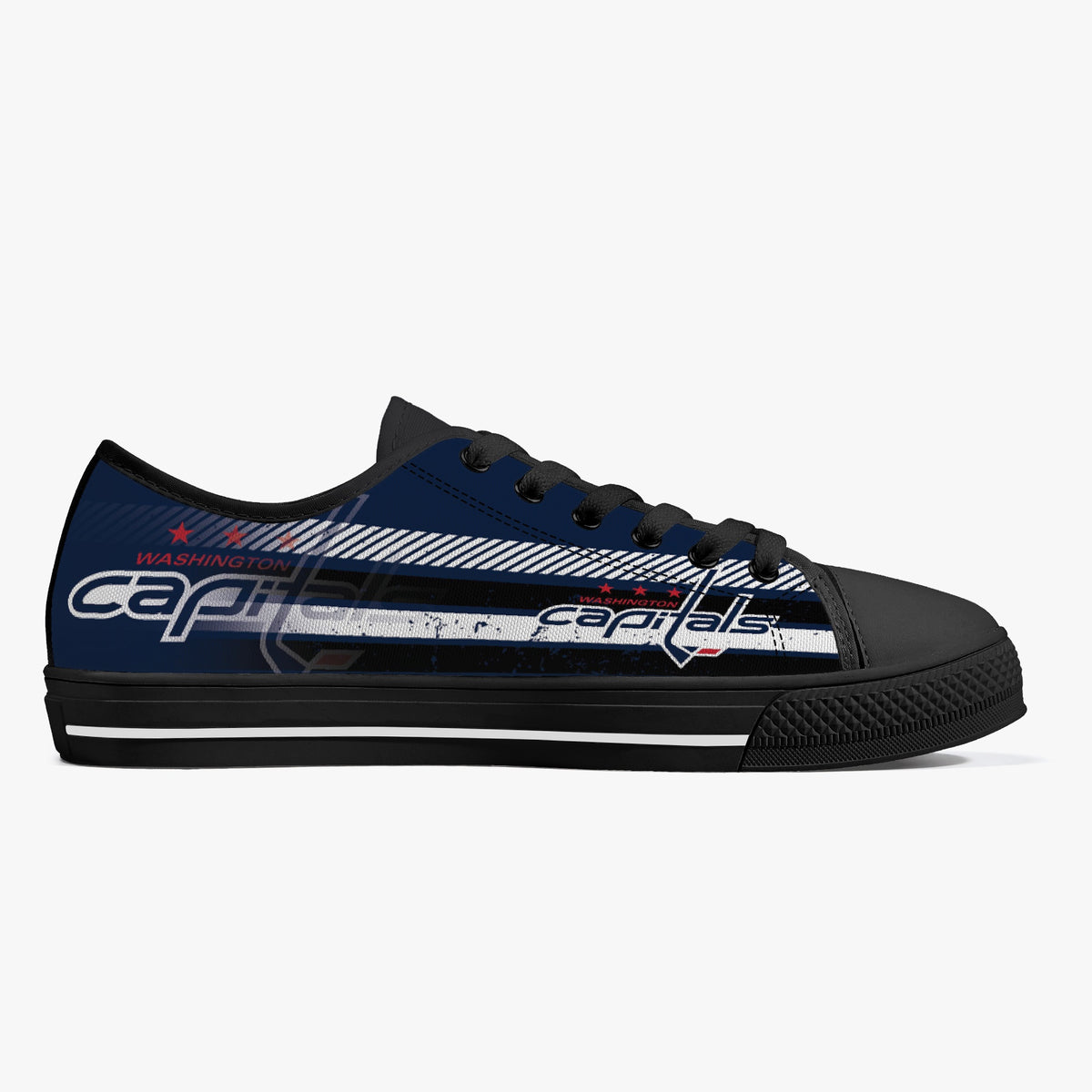 Crake Low Top Capitals laced custom prints canvas shoes