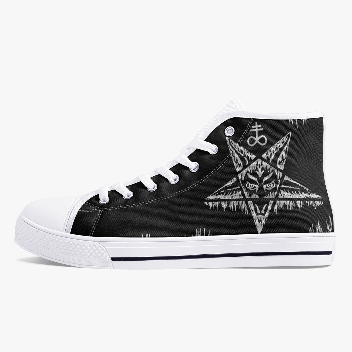 Crake High Top Voodoo laced custom prints canvas shoes
