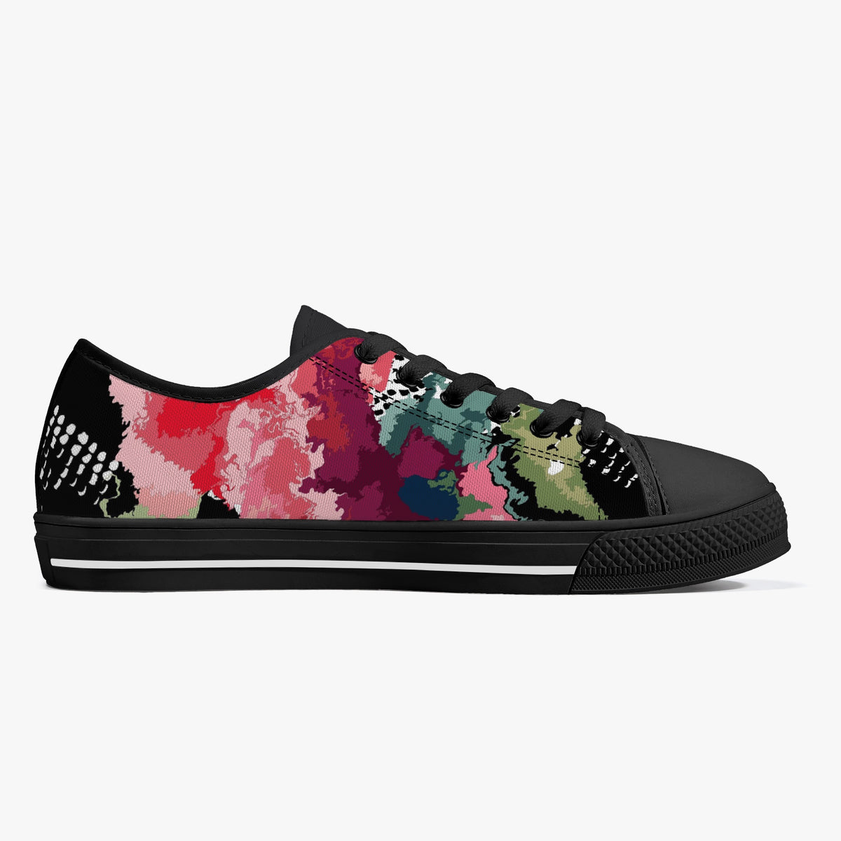 Crake Low Top Pontus laced custom prints canvas shoes