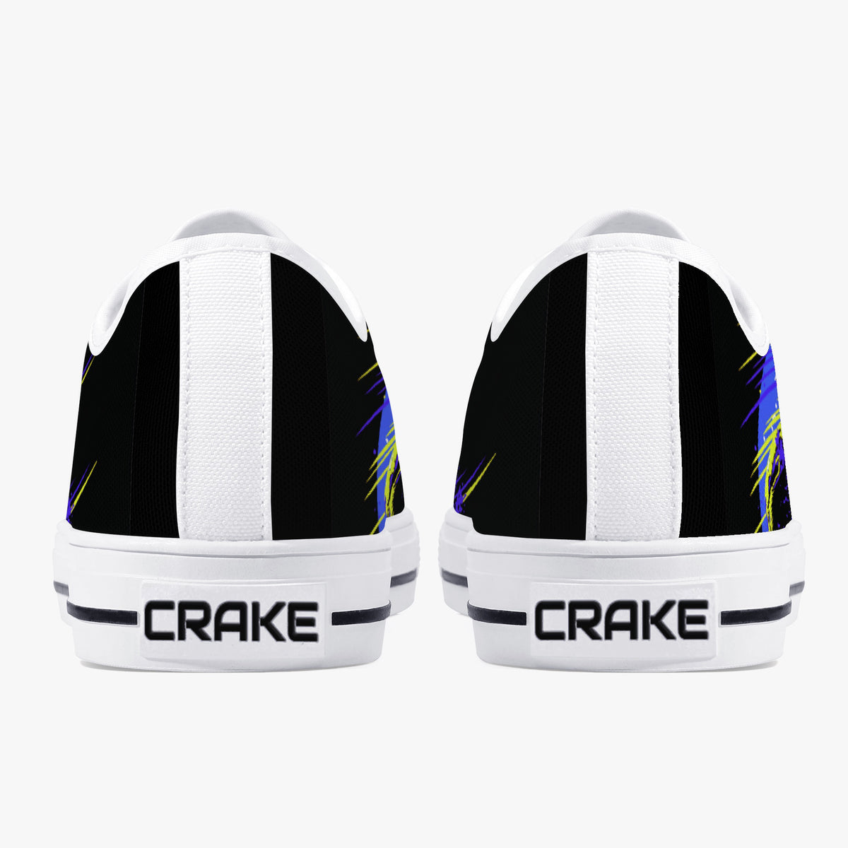 Crake Low Top T Rex laced custom prints canvas shoes