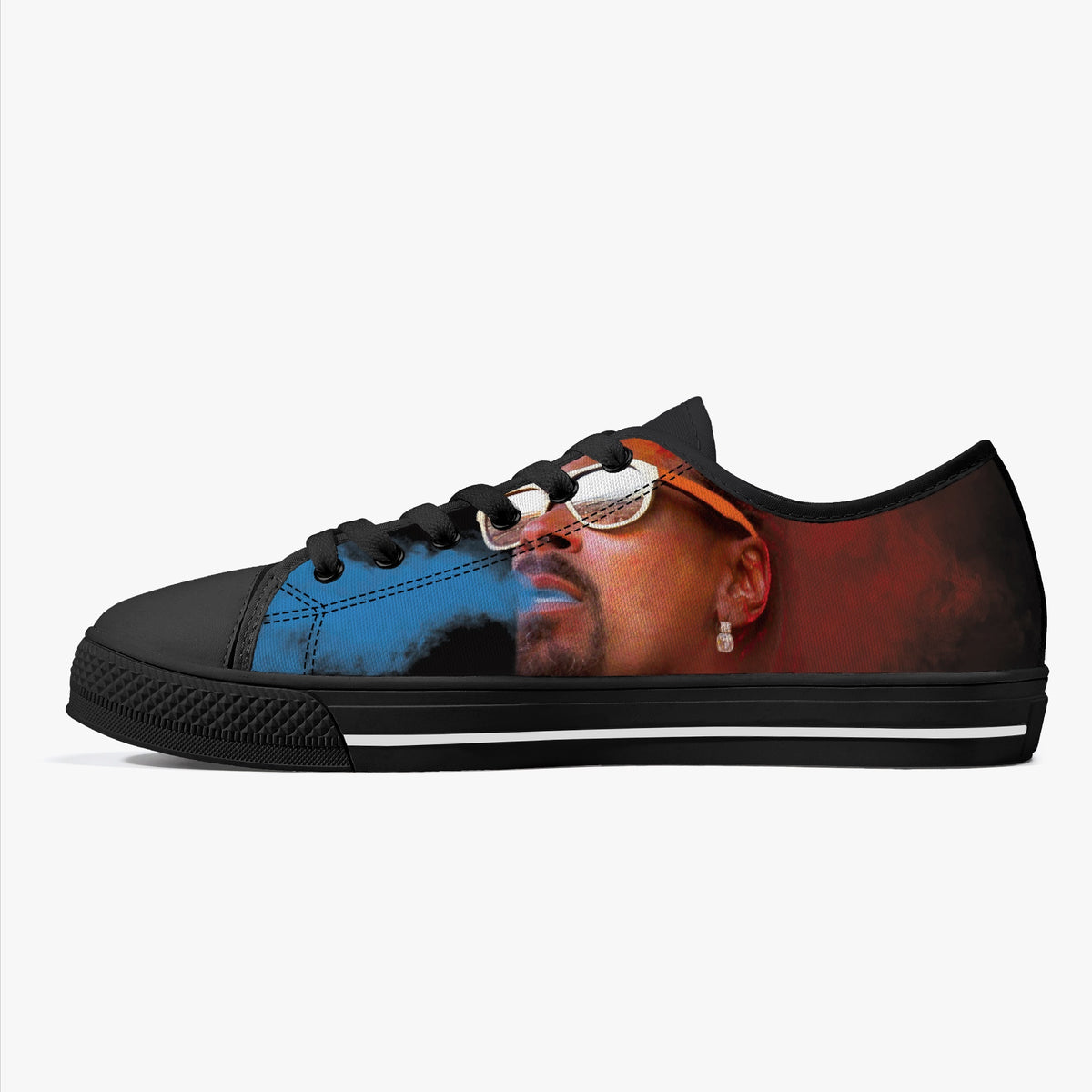 Crake Low Top Smoking Kills laced custom prints canvas shoes
