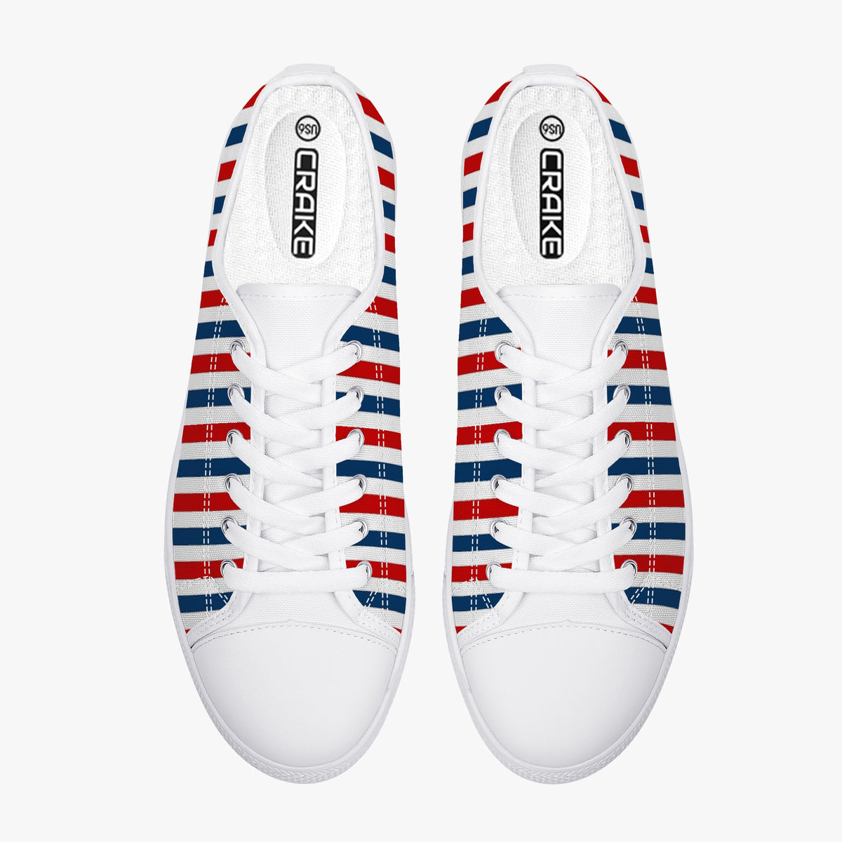 Crake Low Top RBW laced custom prints canvas shoes