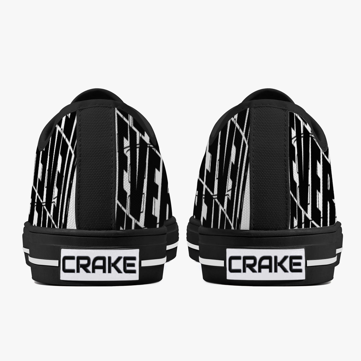 Crake Low Top Never Belle laced custom prints canvas shoes