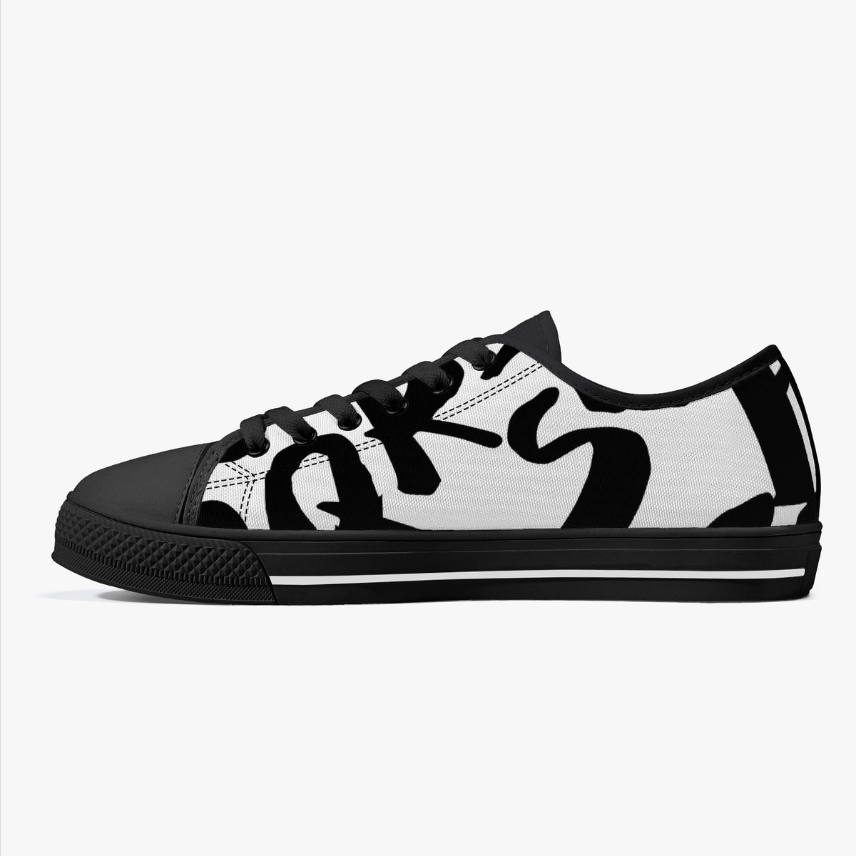 Crake Low Top Latin laced custom prints canvas shoes