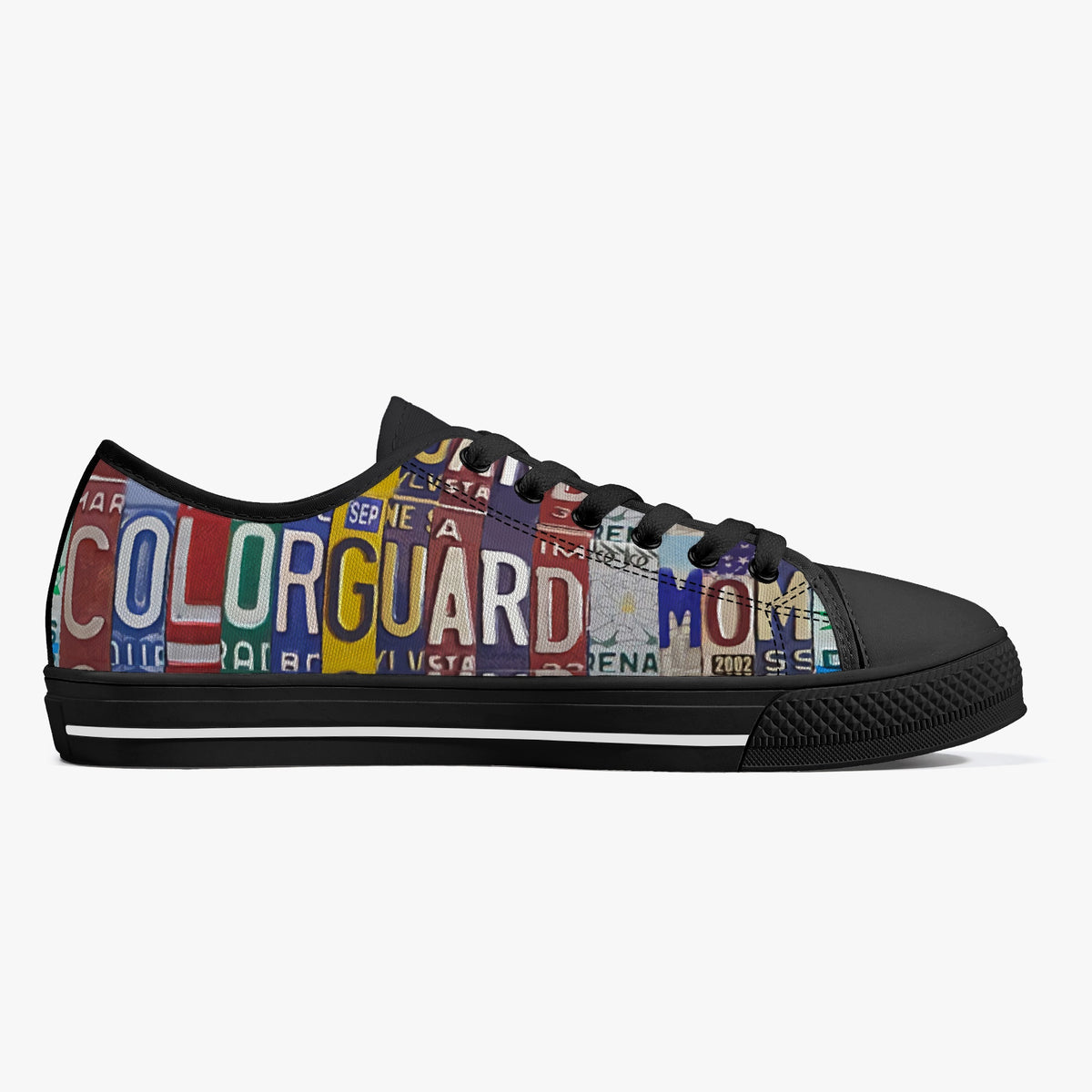 Crake Low Top Colorguard laced custom prints canvas shoes