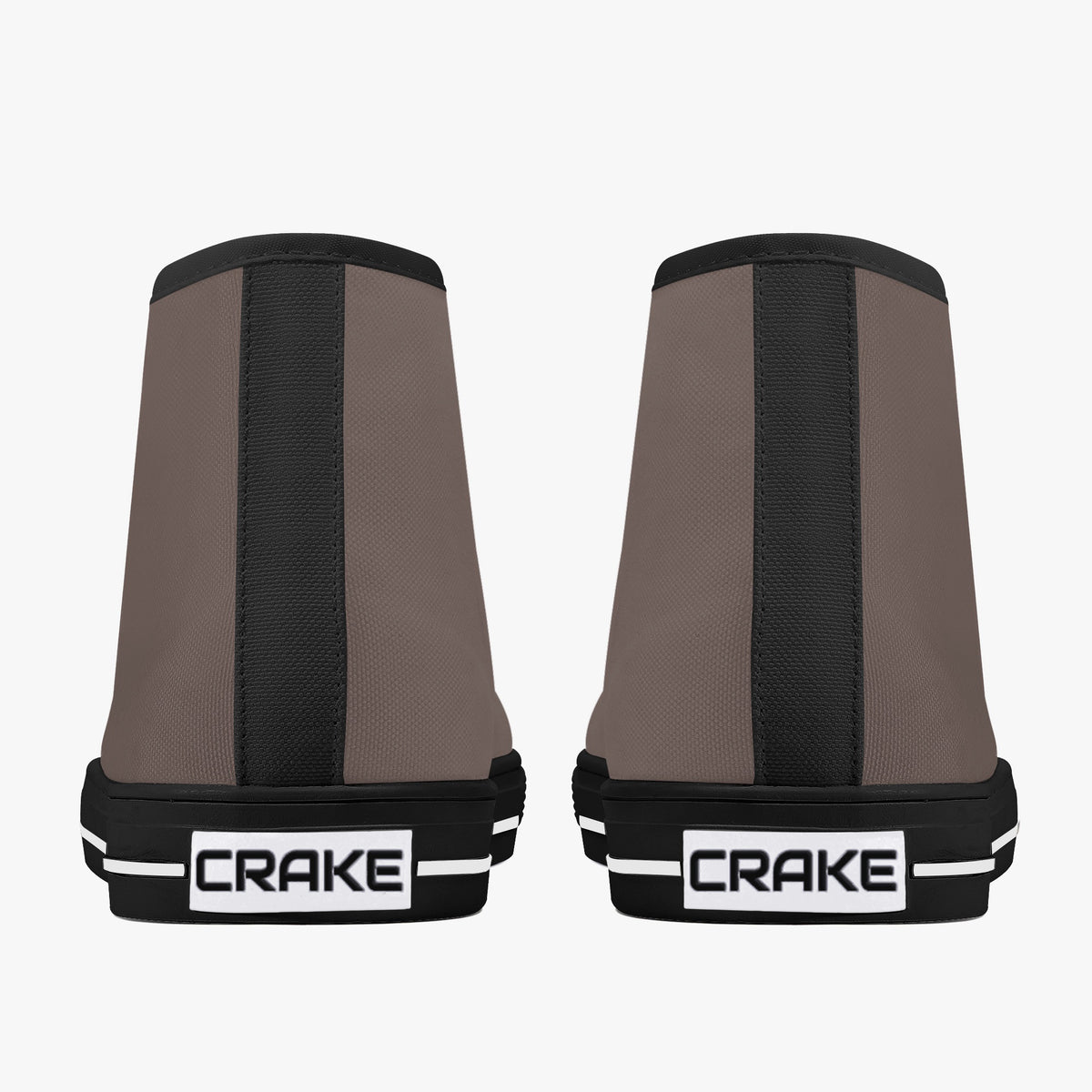 Crake High Top Cocoa laced high top plain color canvas shoes