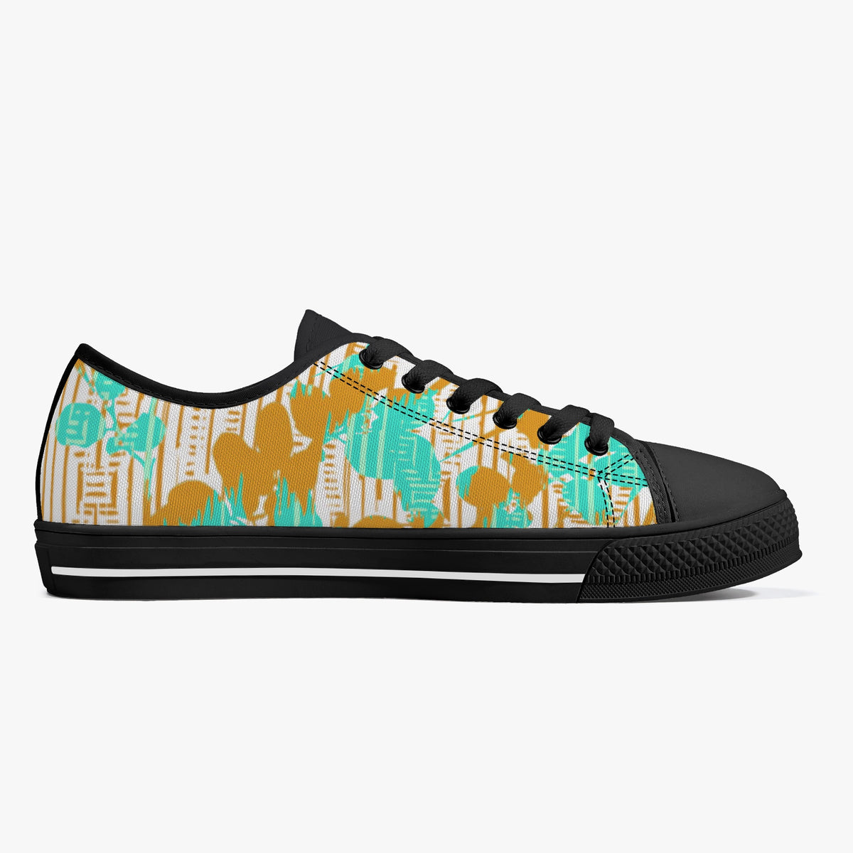 Crake Low Top Peters Painting laced custom prints canvas shoes