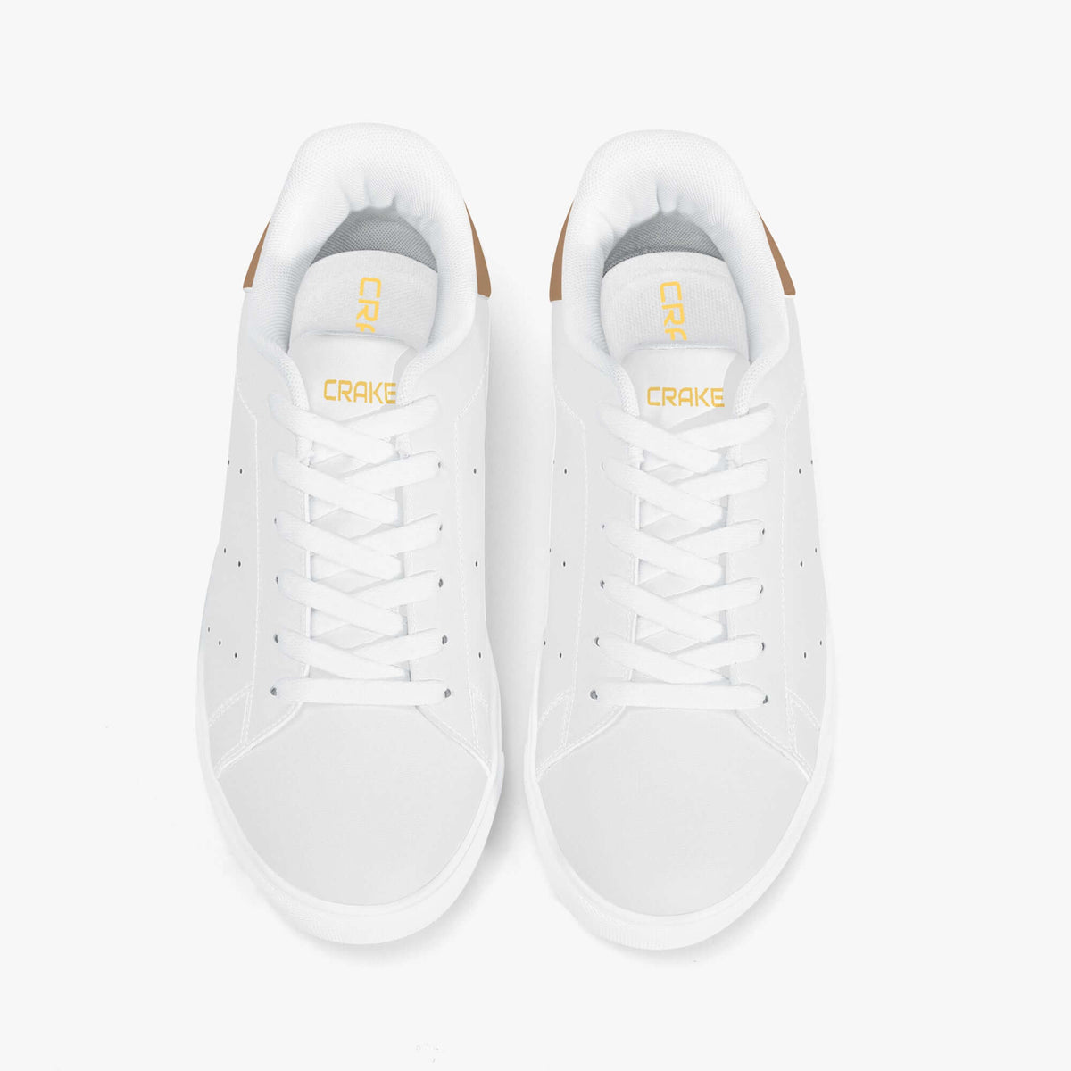 Crake Frida - Clay laced minimalist unisex white sneakers
