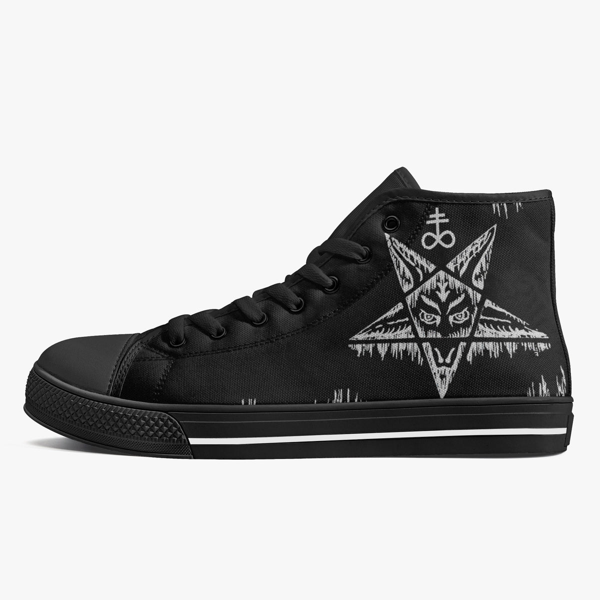Crake High Top Voodoo laced custom prints canvas shoes