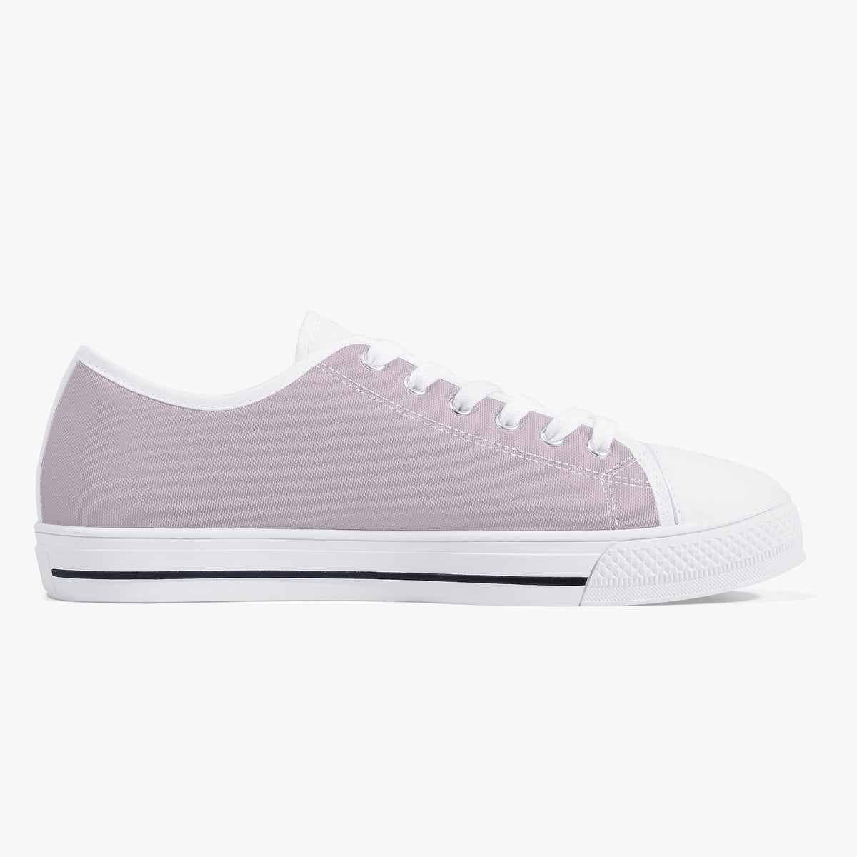 Crake Low Top Light Purple laced low top plain color canvas shoes