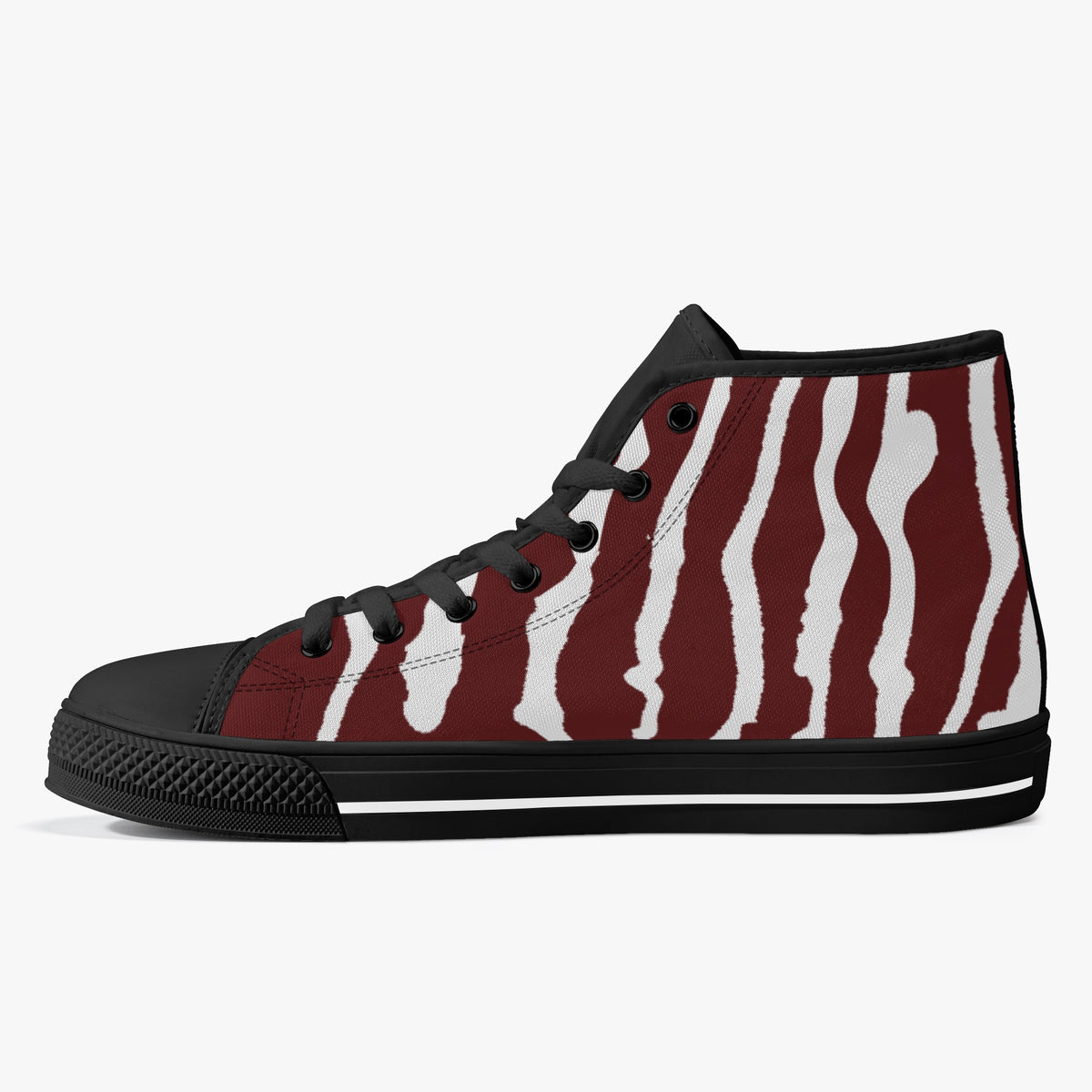 Crake High Top Monster laced custom prints canvas shoes