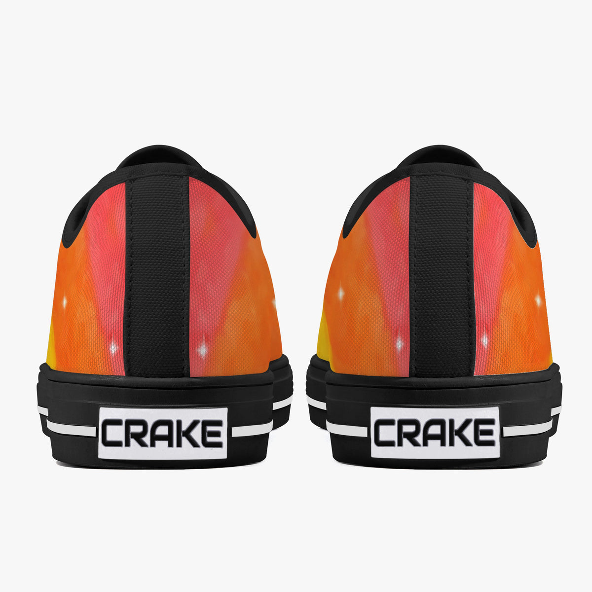Crake Low Top Rainbow 2 laced custom prints canvas shoes