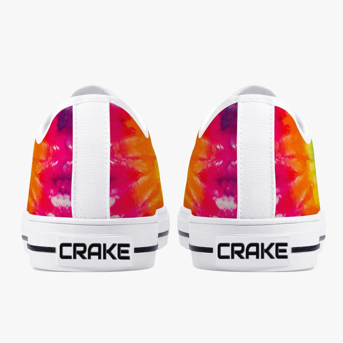 Crake Low Top Rainbow laced custom prints canvas shoes