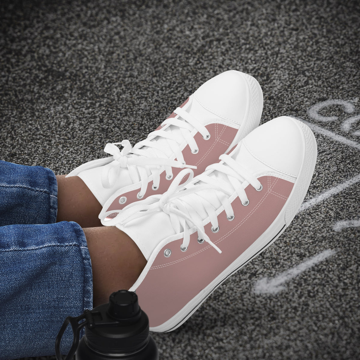 Crake High Top Lips laced custom prints canvas shoes