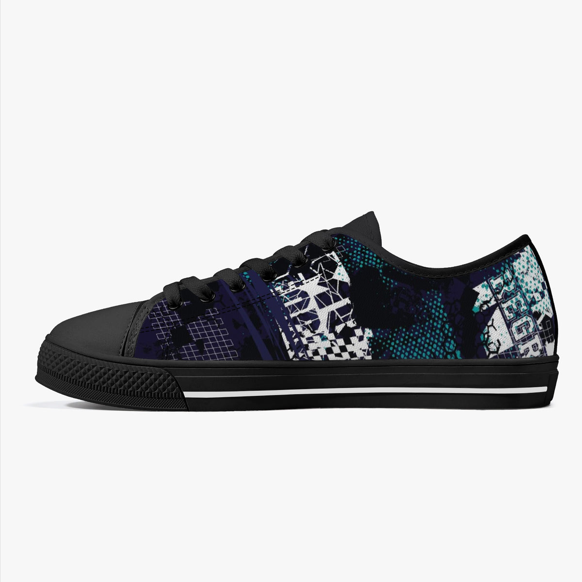 Crake Low Top Sasa laced custom prints canvas shoes