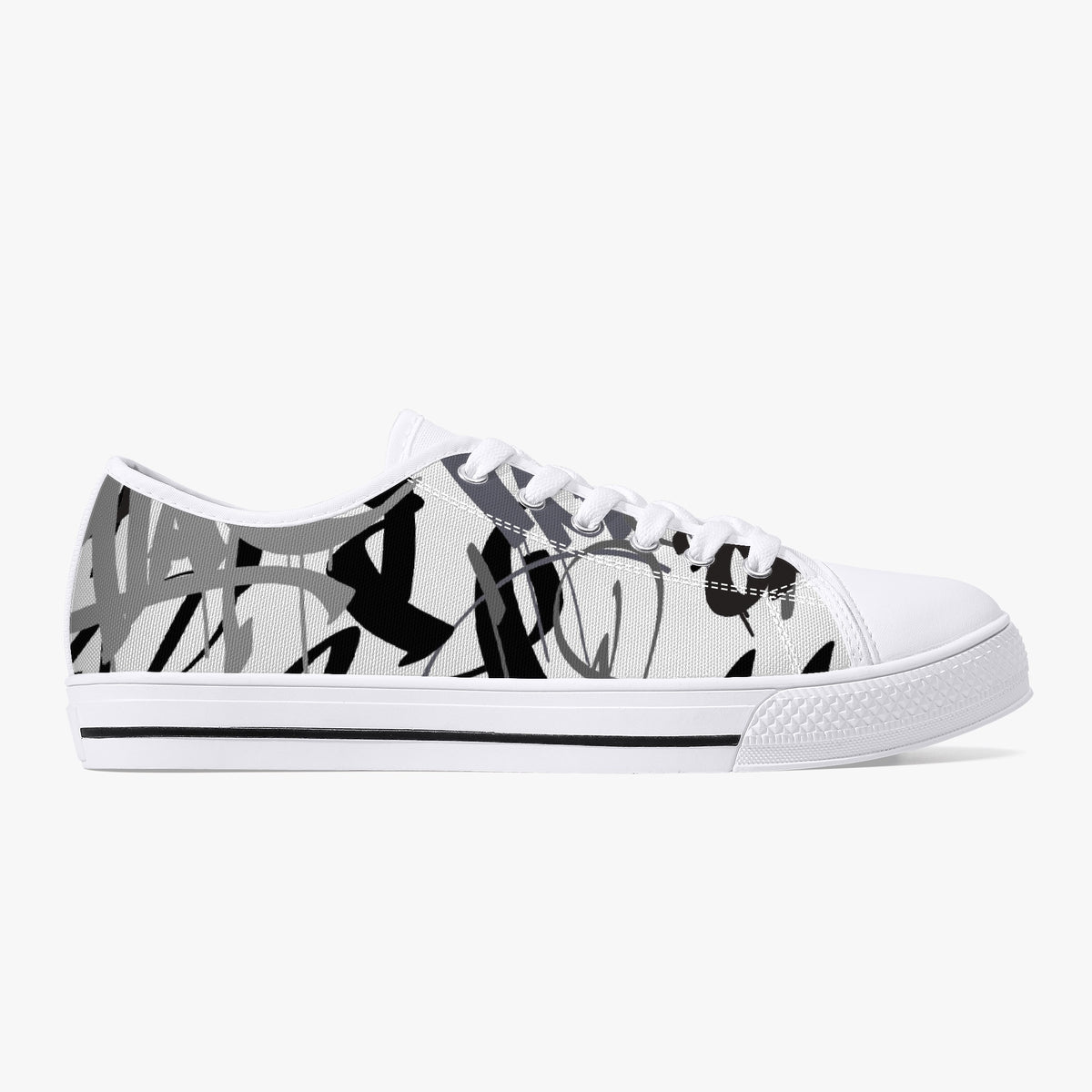 Crake Low Top Sapporo laced custom prints canvas shoes