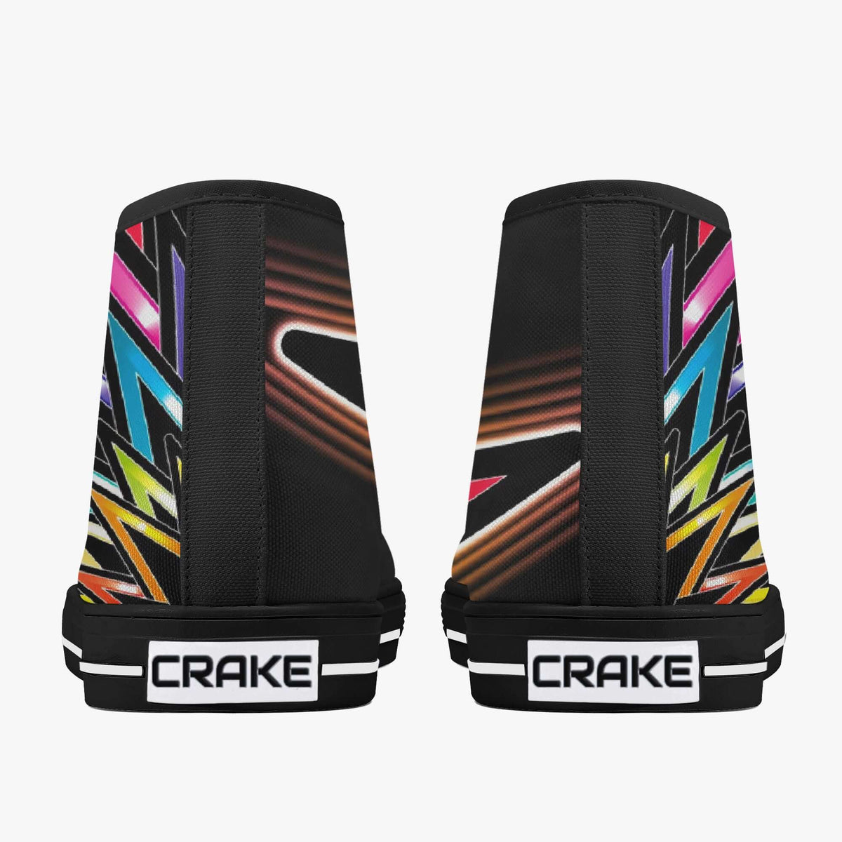 Crake High Top Abstract Graffiti laced custom prints canvas shoes