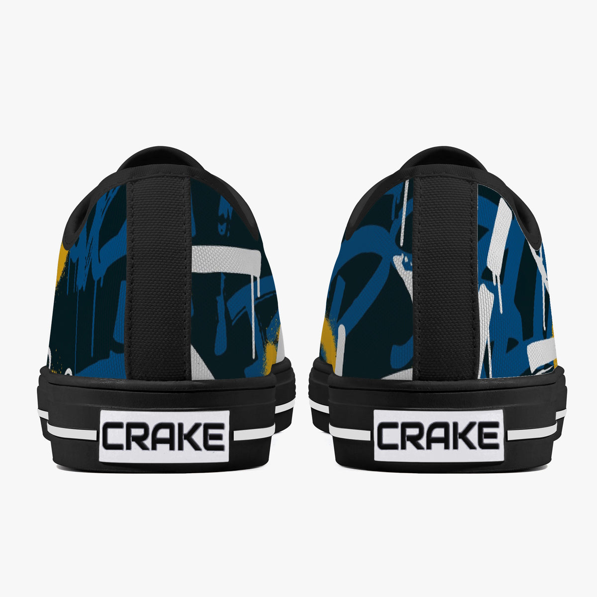 Crake Low Top Sunset laced custom prints canvas shoes