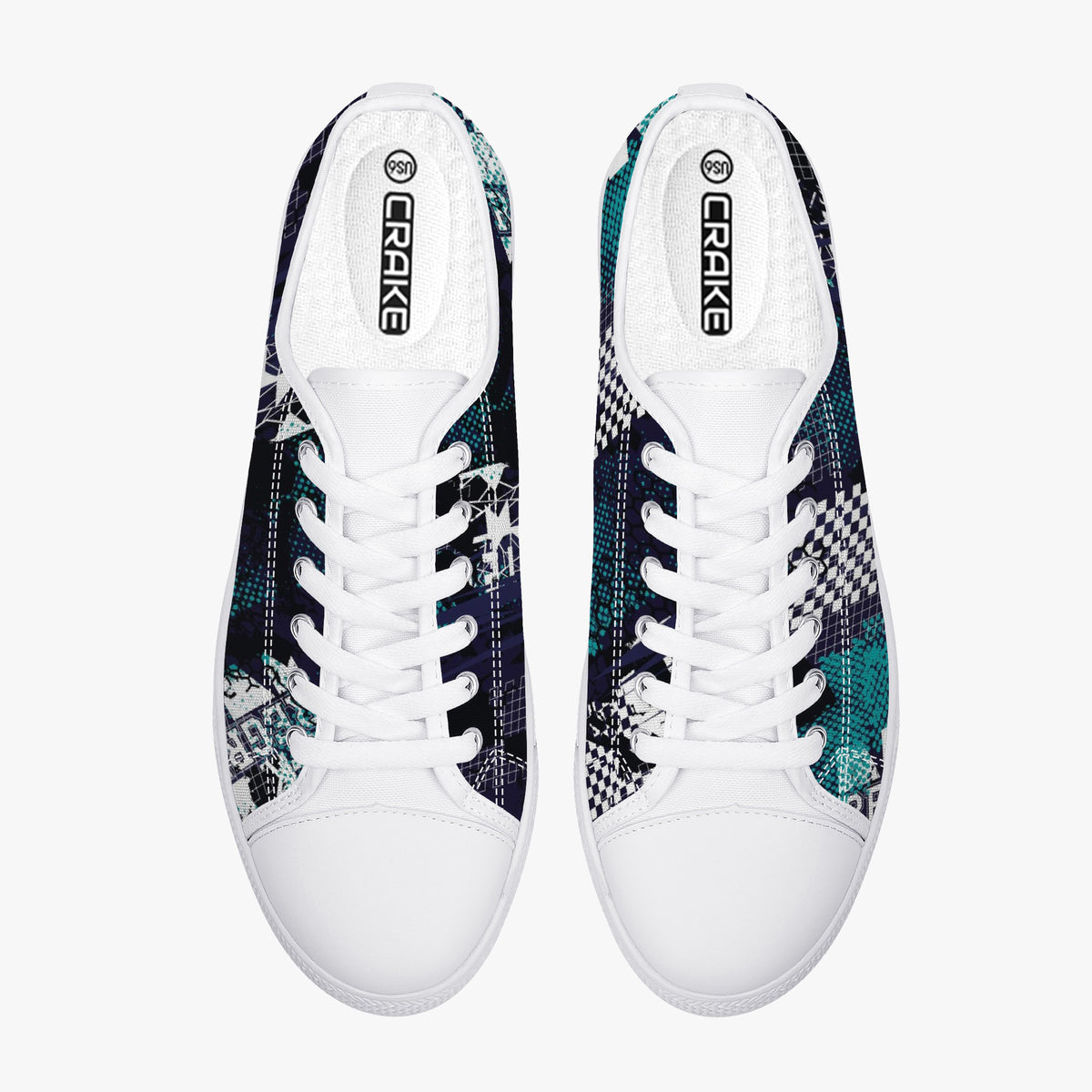 Crake Low Top Sasa laced custom prints canvas shoes