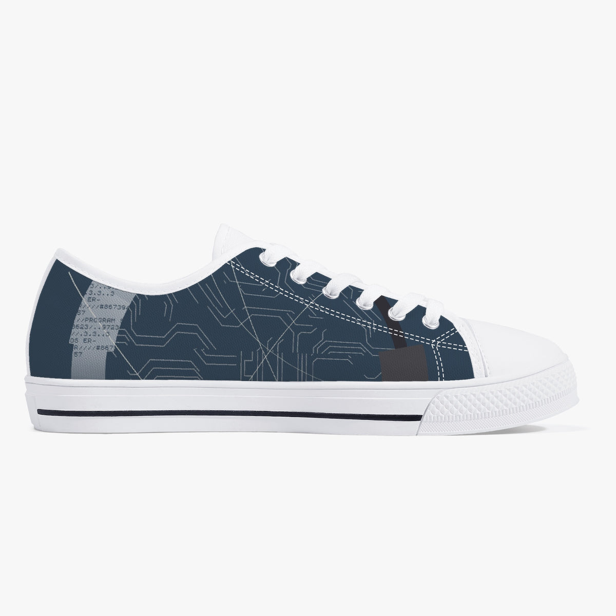 Crake Low Top Jikutsu laced custom prints canvas shoes