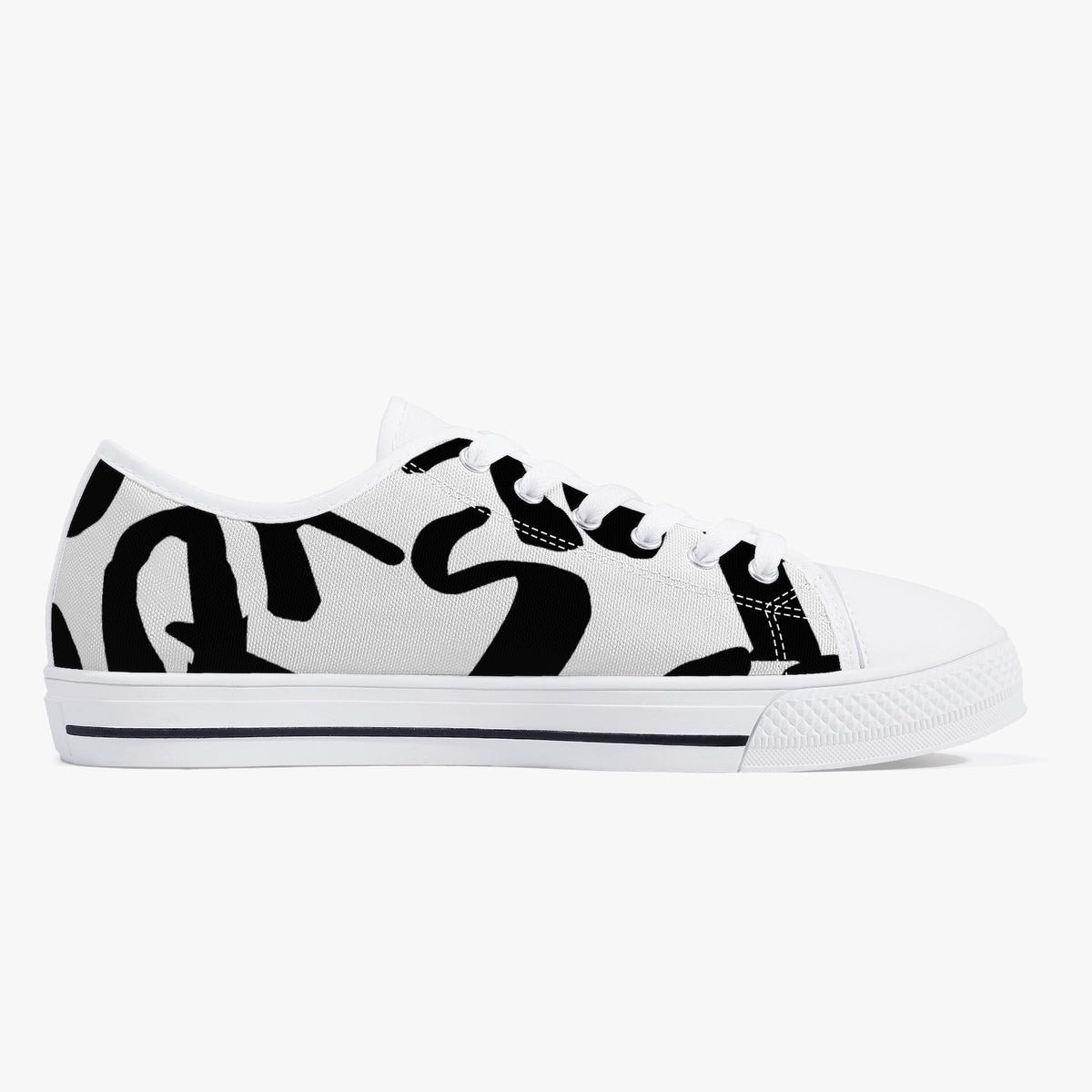 Crake Low Top Latin laced custom prints canvas shoes