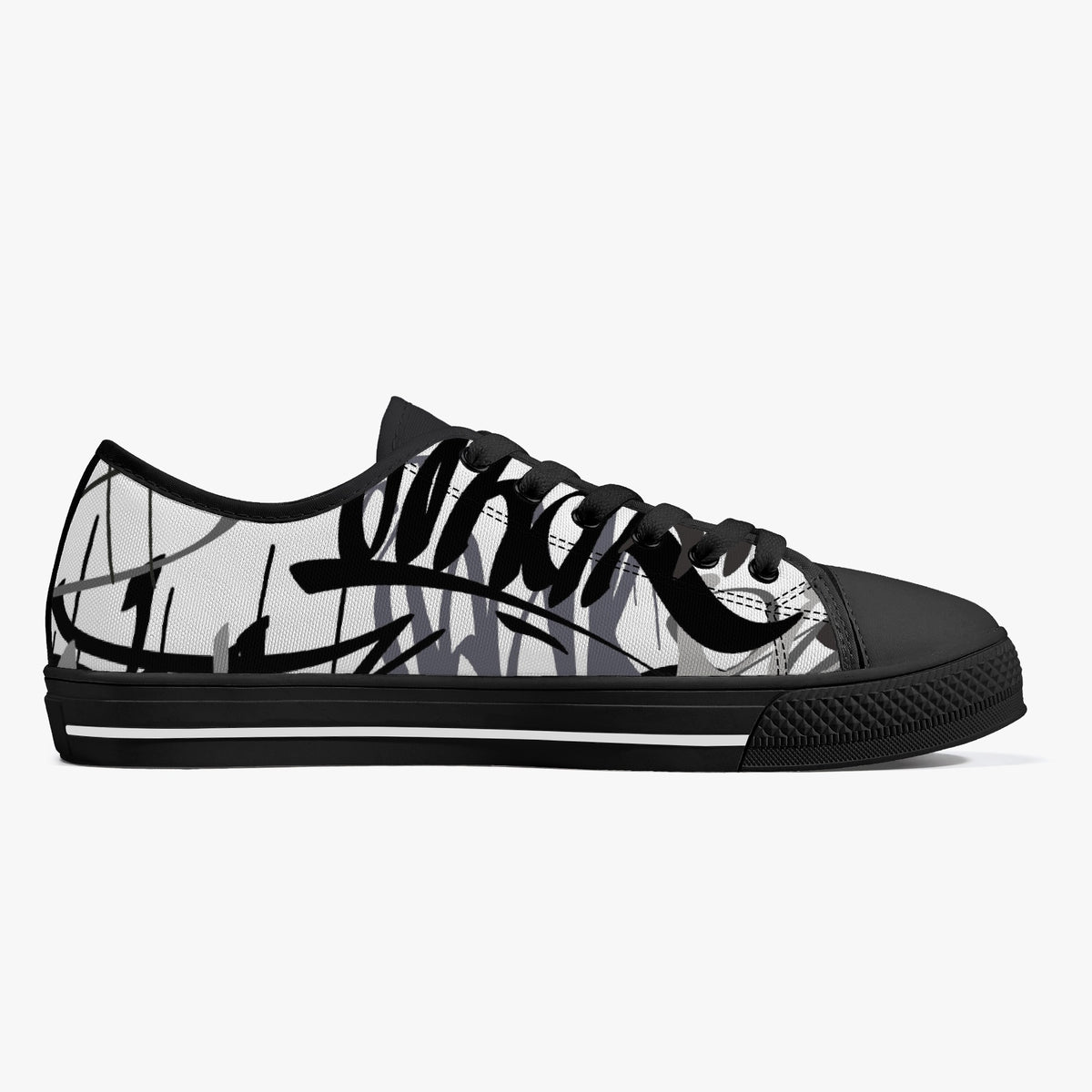 Crake Low Top Sapporo laced custom prints canvas shoes