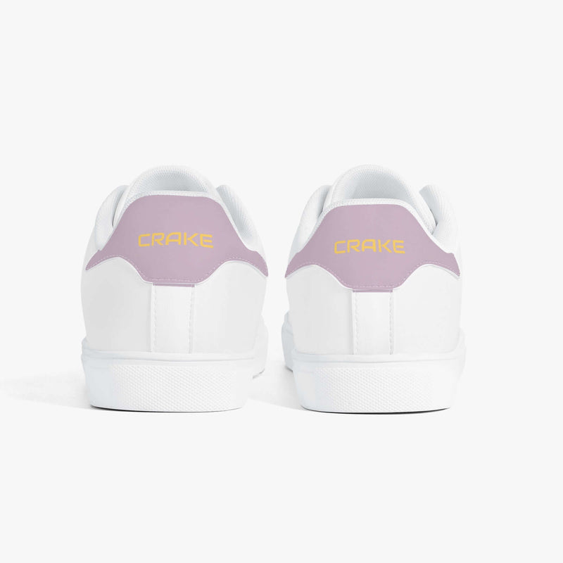 Crake Frida - Grape laced minimalist unisex white sneakers at RM MYR289