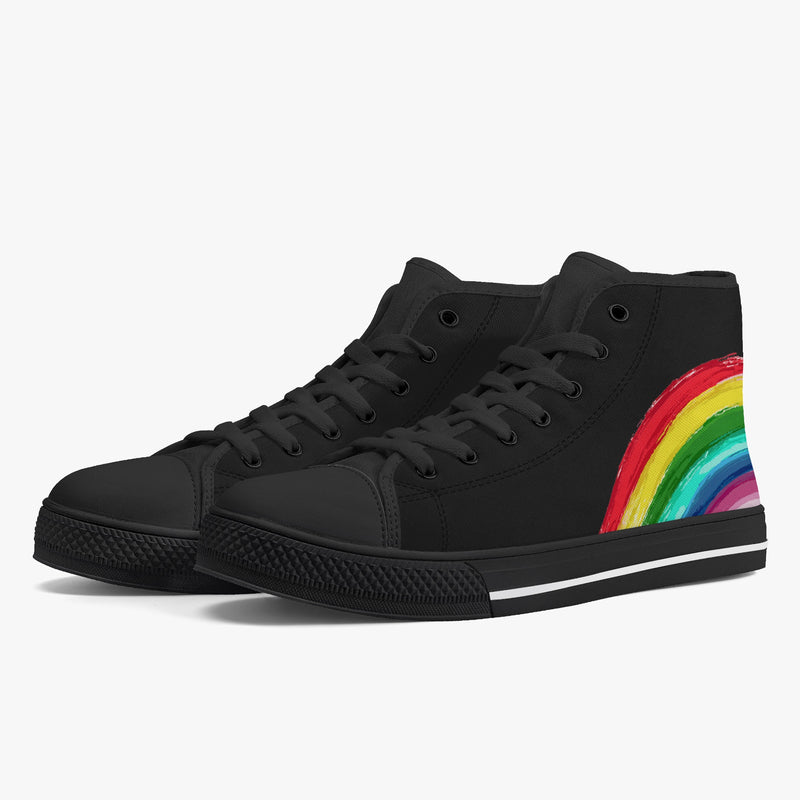 Crake High Top Rainbow 3 laced custom prints canvas shoes at RM MYR289