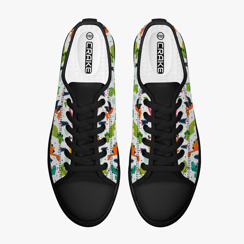 Crake Low Top Dinasaurs laced custom prints canvas shoes at RM MYR289