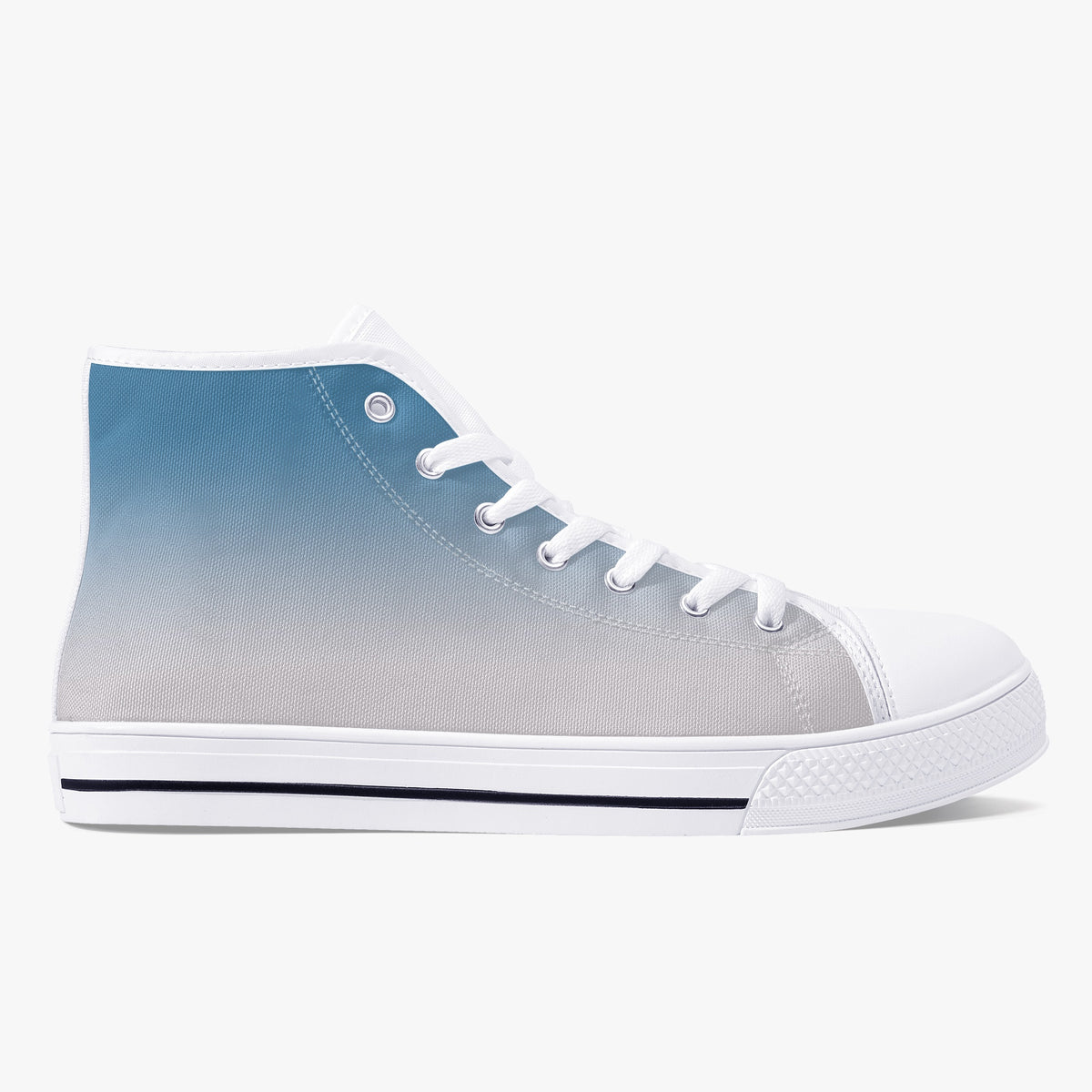 Crake High Top Sky Sneaker with white trim, opposite side view